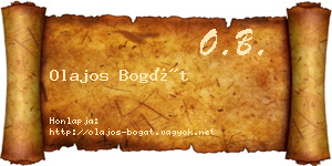 Olajos Bogát névjegykártya